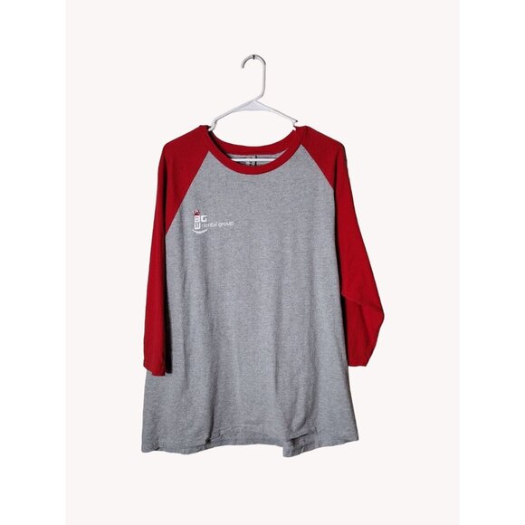 Gildan T Shirt Womens XL Baseball Style Santa Dental Group - Picture 1 of 12